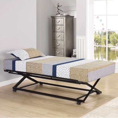 Trundle Bed | Pop Up Frame | High Carbon Rail Steel | Black