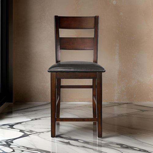 Counter Chair Set of 2 | Mango Veneer | Splat Back | Cherry Finish