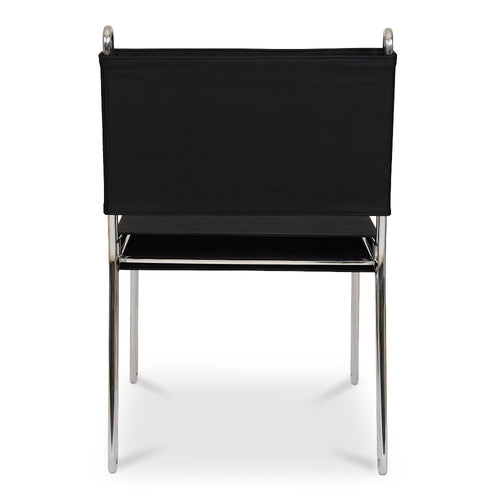 Petra Leather Accent Chair Black