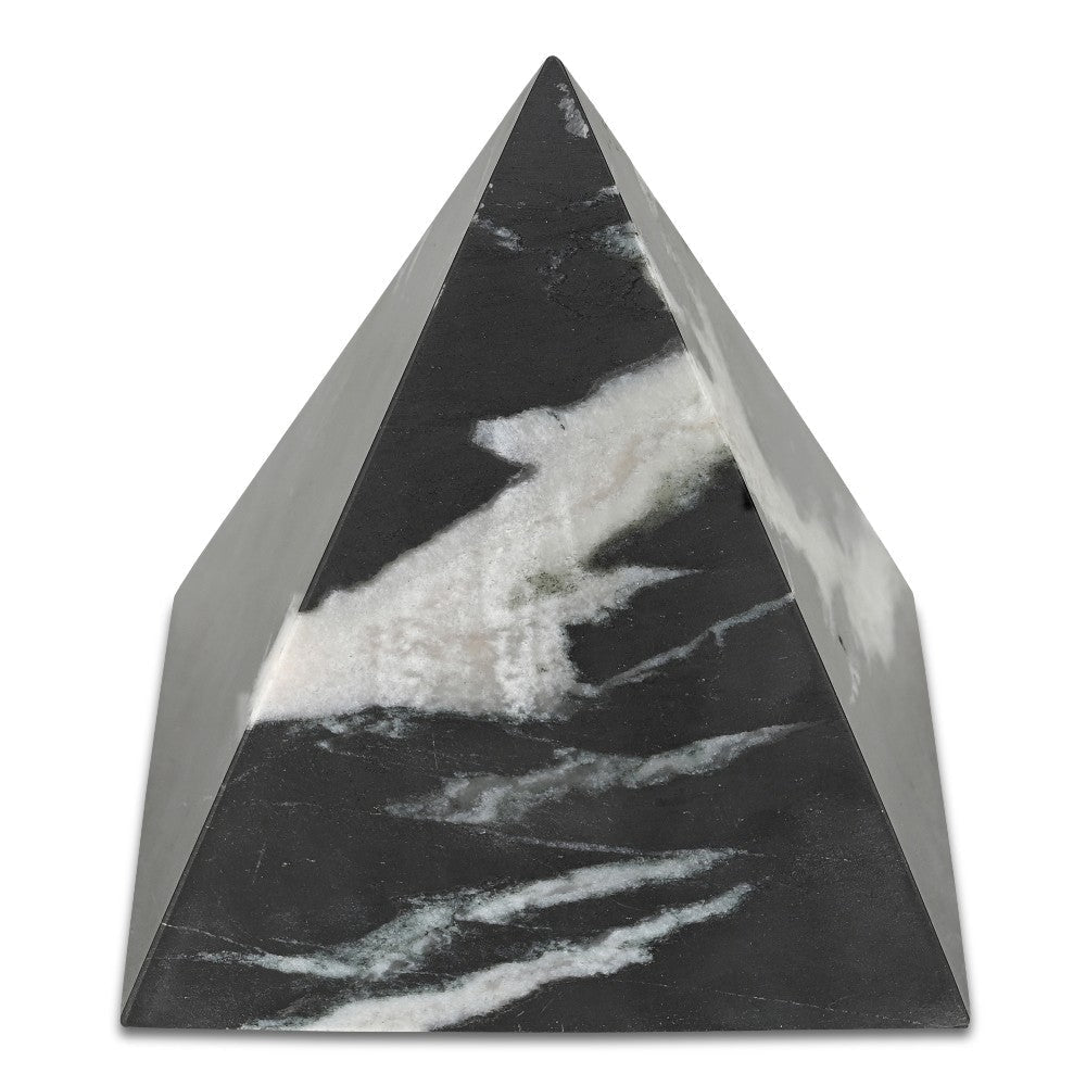 Alma Pyramid Tabletop Accent Black Marble MCN-GZ-1174-02