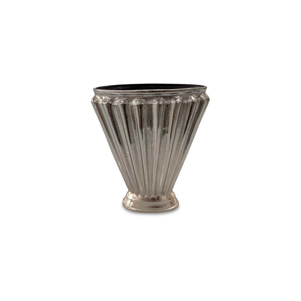 Jade Vase Aged Pewter Cast Aluminum