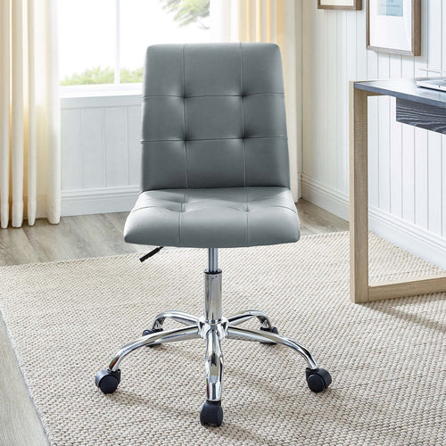 Prim Armless Mid Back Office Chair by Modway| Gray