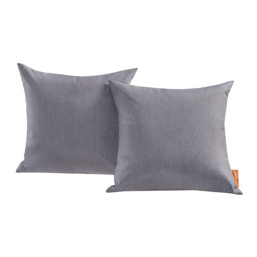 Convene 2 Piece Outdoor Patio Pillow Set by Modway| Gray