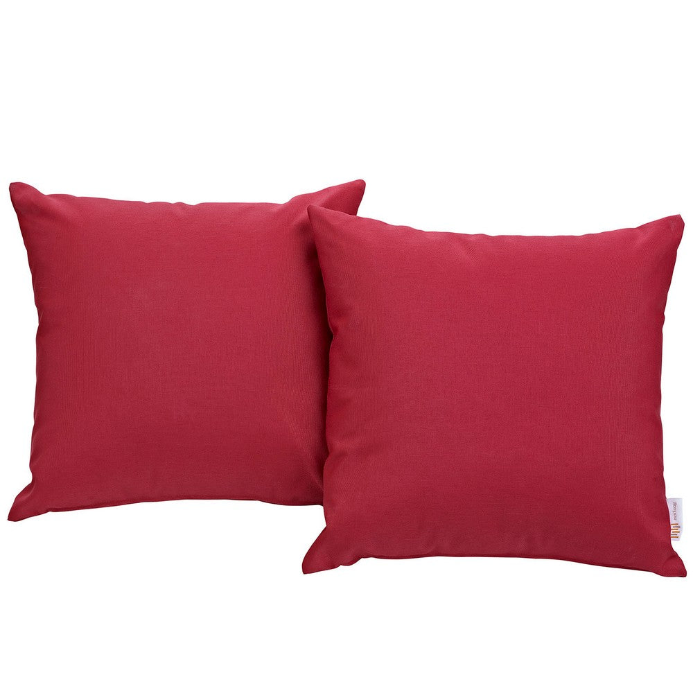 Convene 2 Piece Outdoor Patio Pillow Set by Modway| Red