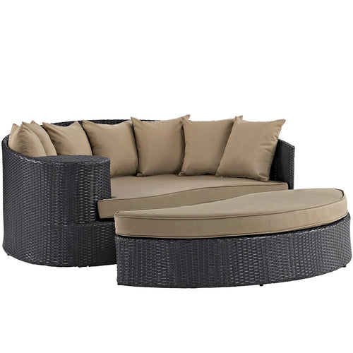 Convene Outdoor Patio Daybed by Modway| Espresso Mocha