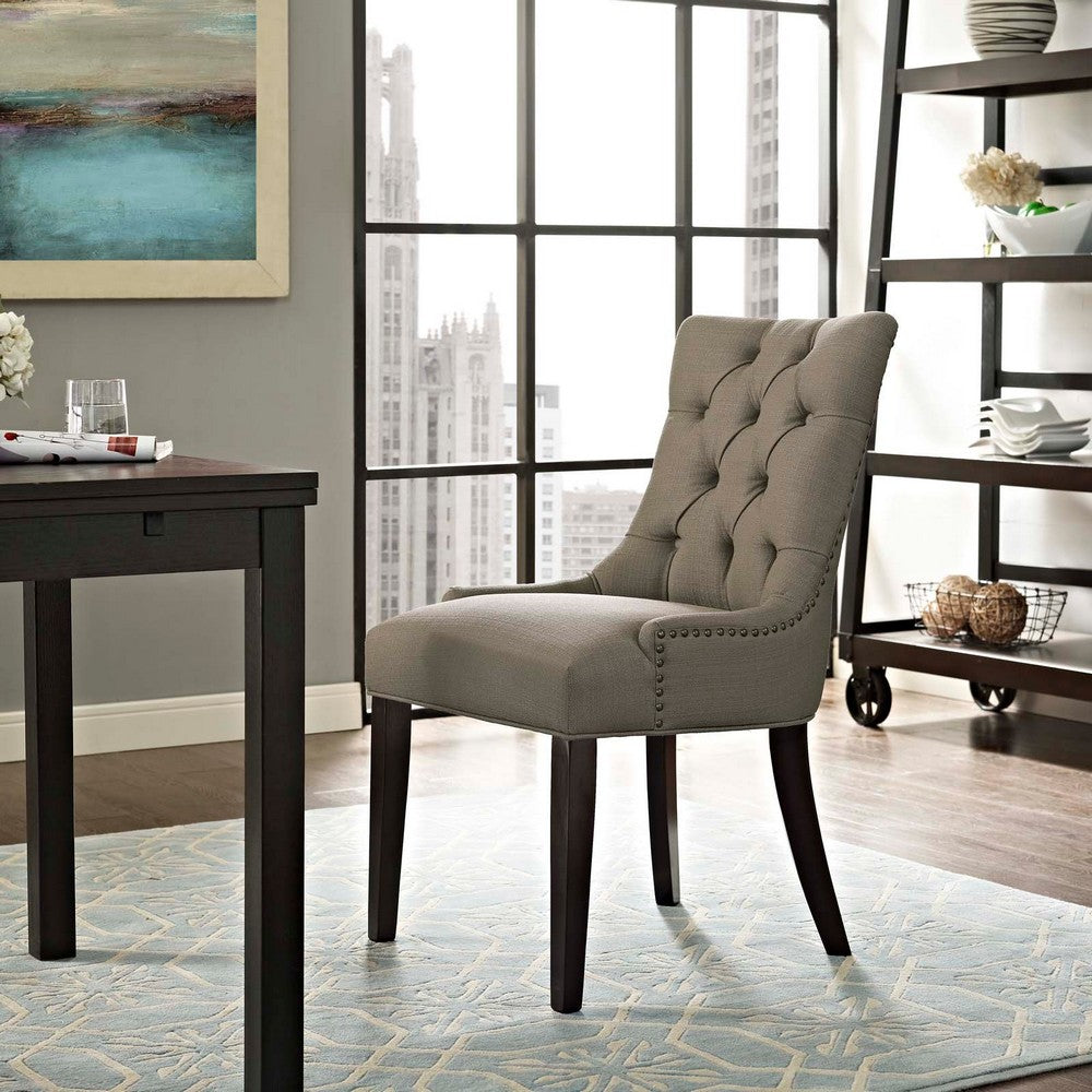 Regent Tufted Fabric Dining Chair by Modway| Granite