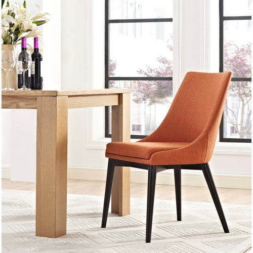 Modway Viscount Fabric Dining Chair, Orange