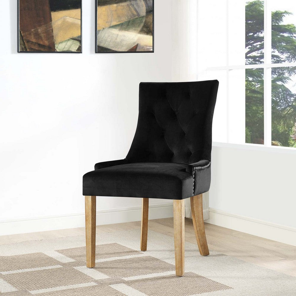 Pose Performance Velvet Dining Chair by Modway| Black