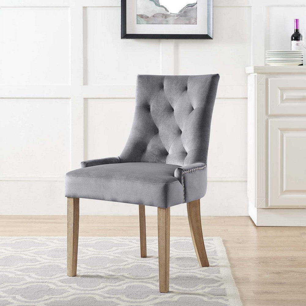 Pose Performance Velvet Dining Chair by Modway| Gray