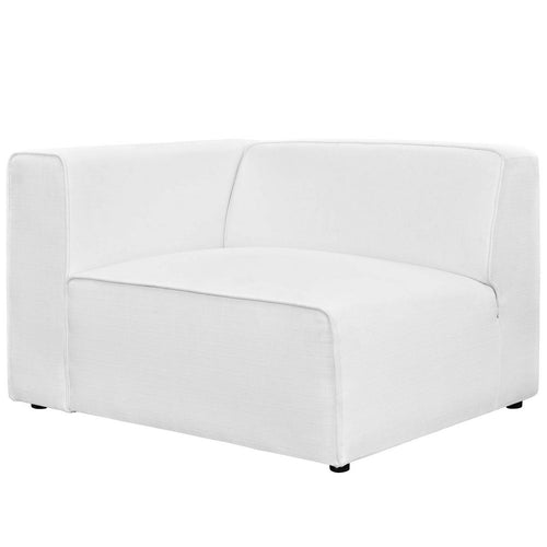 Mingle Fabric Left-Facing Sofa by Modway| White