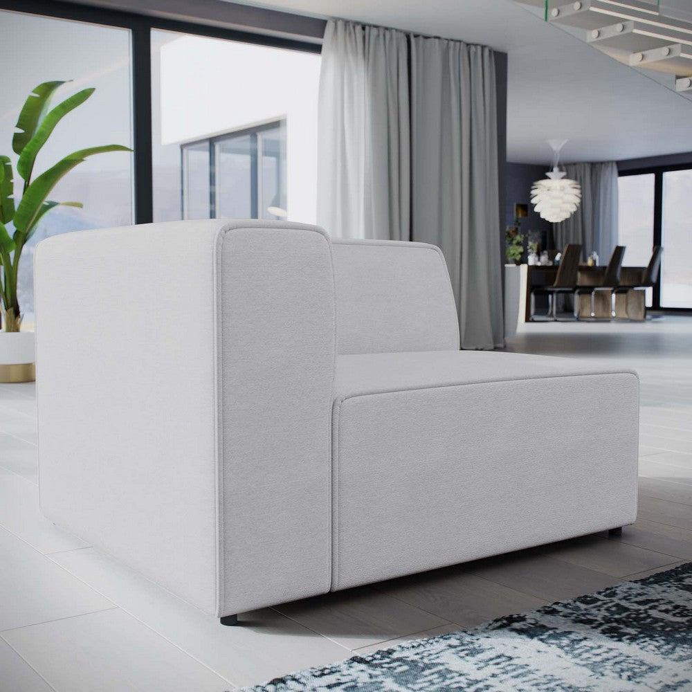 Mingle Fabric Left-Facing Sofa by Modway| White
