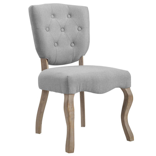 Array Vintage French Upholstered Dining Side Chair by Modway| Light Gray