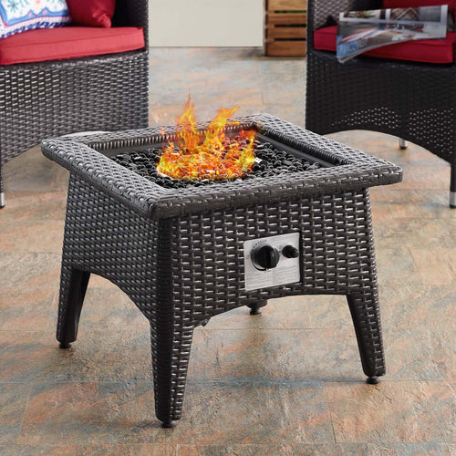 Vivacity Outdoor Patio Fire Pit Table by Modway| Brown