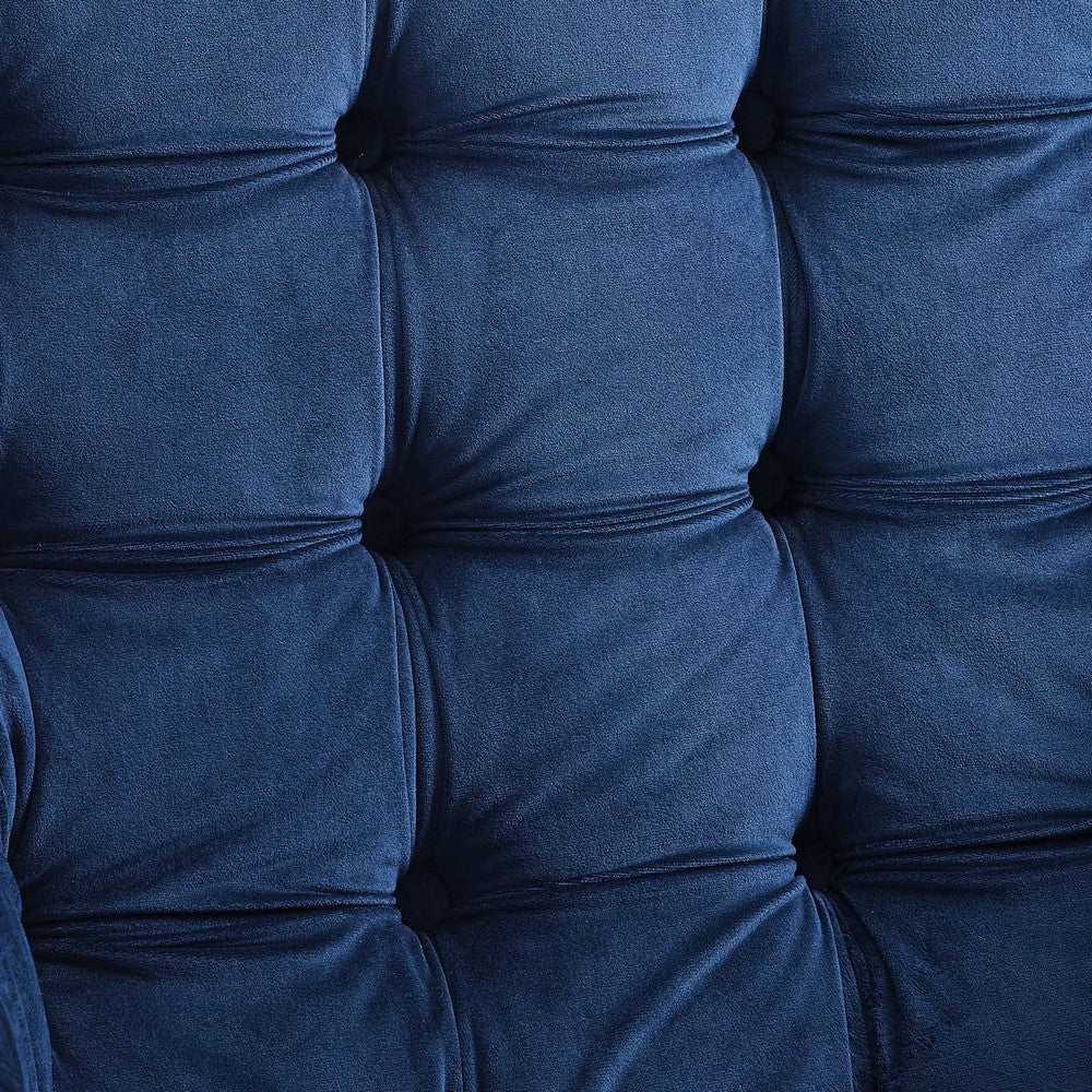 Suggest Button Tufted Performance Velvet Lounge Chair by Modway| Blue