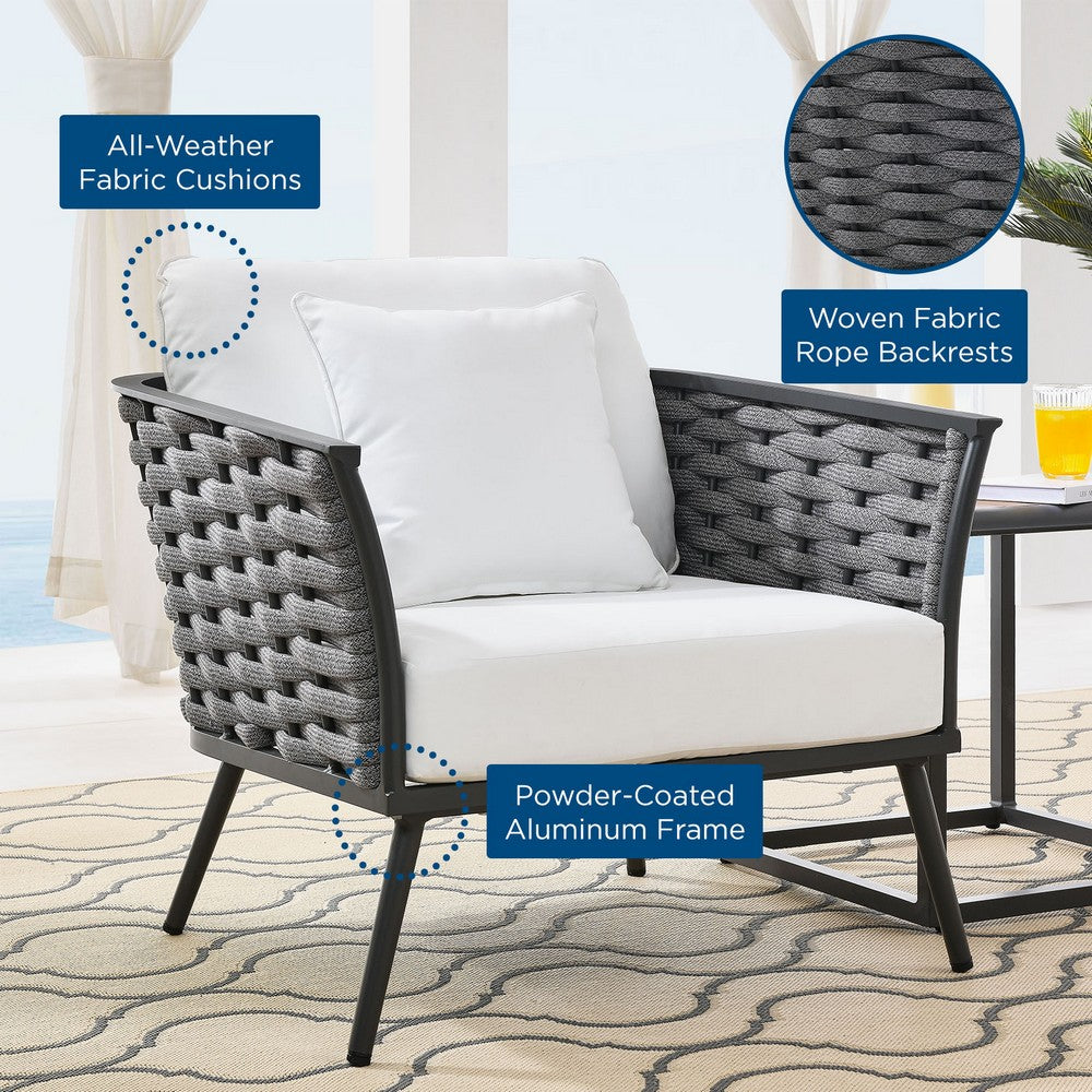 Stance Outdoor Patio Aluminum Armchair by Modway| White