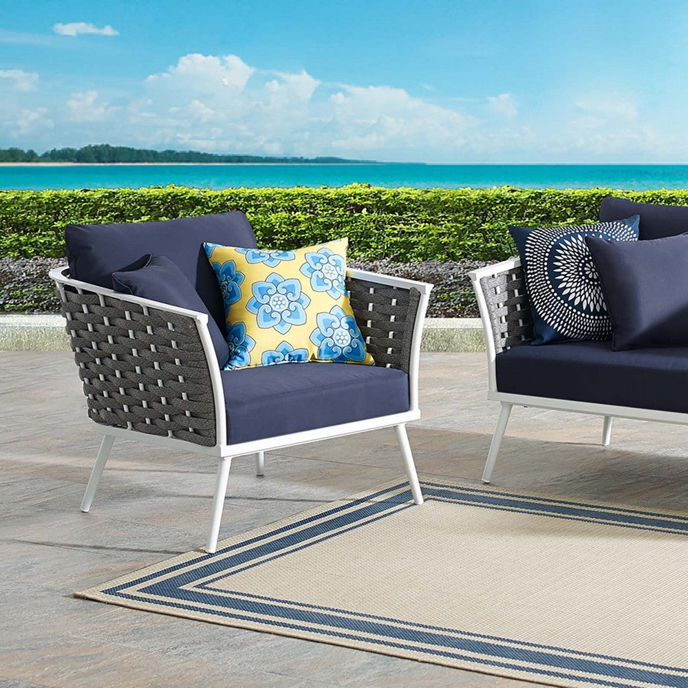 Stance Outdoor Patio Aluminum Armchair by Modway| Blue