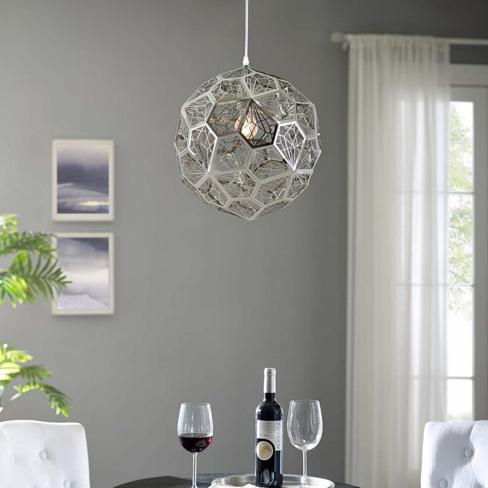 Shine Pendant Chandelier by Modway| Silver