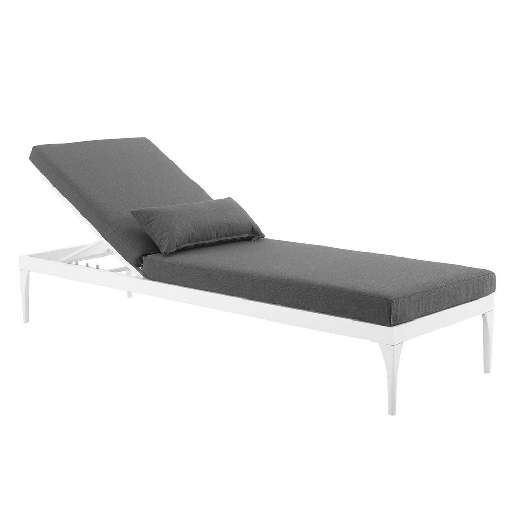 Perspective Cushion Outdoor Patio Chaise Lounge Chair by Modway| Black