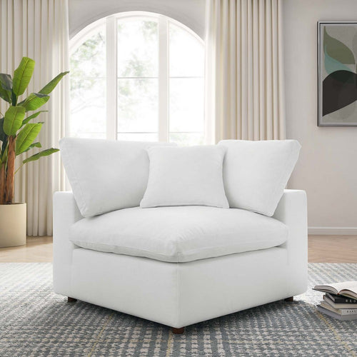Commix Down Filled Overstuffed Corner Chair by Modway| White