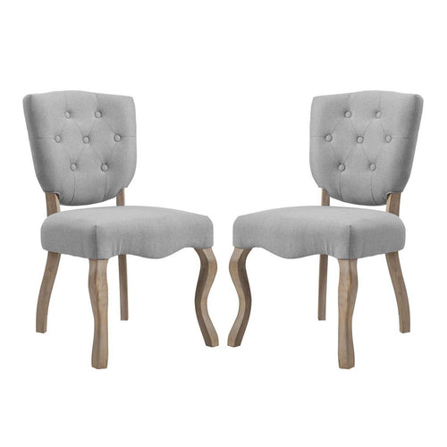 Array Dining Side Chair Set of 2 by Modway| Gray