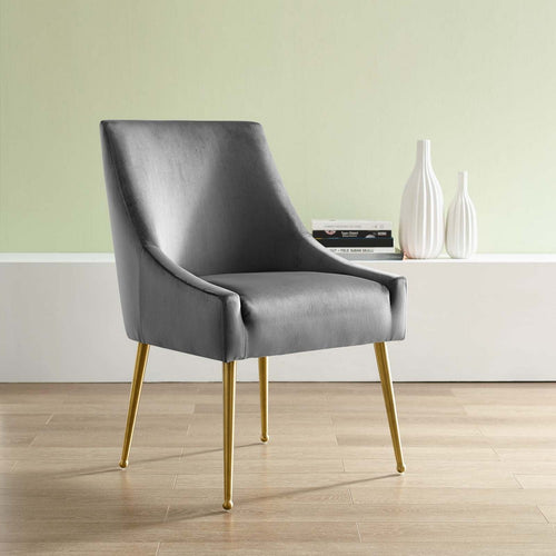 Discern Upholstered Performance Velvet Dining Chair by Modway| Gray