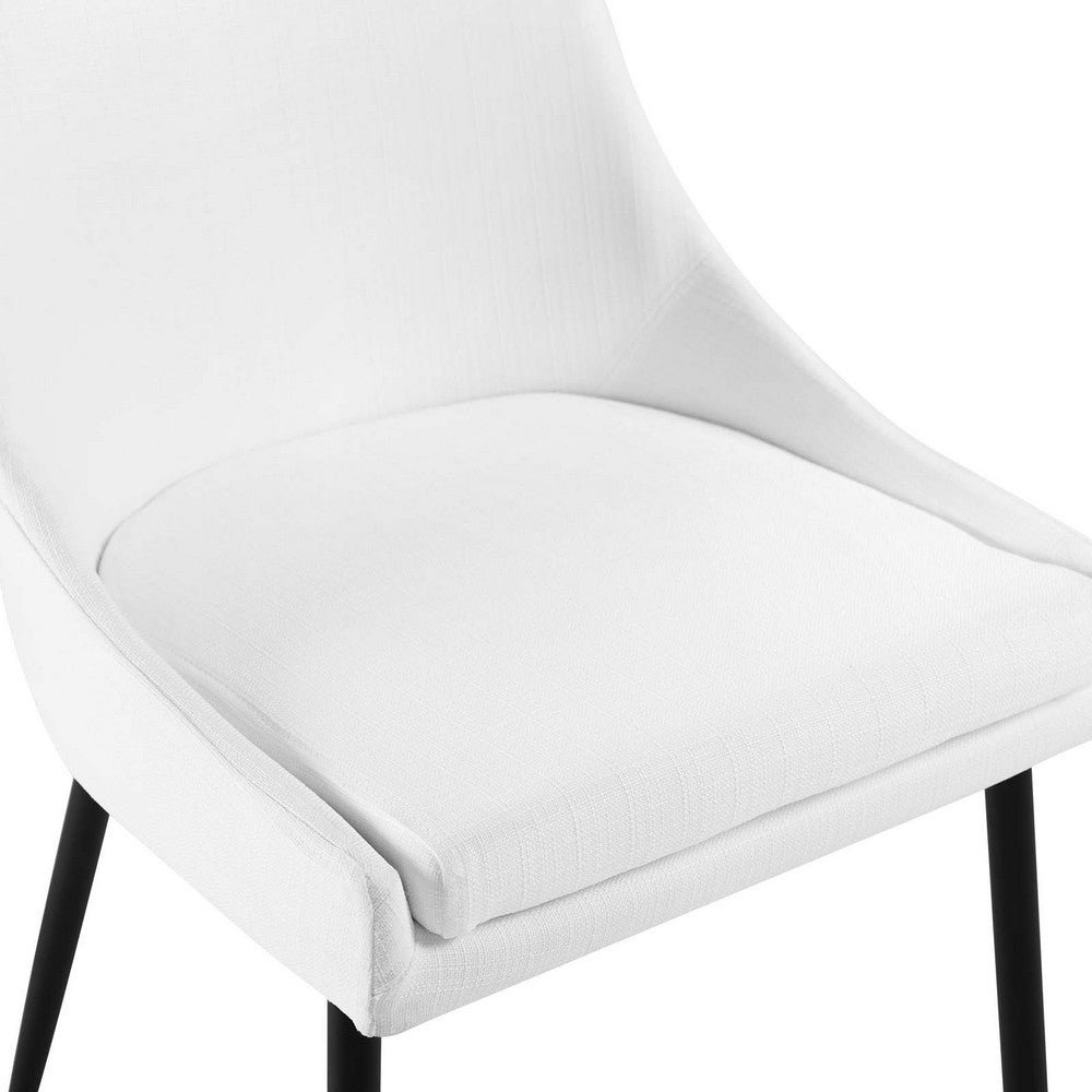 Viscount Upholstered Fabric Dining Chairs Set of 2 by Modway| White
