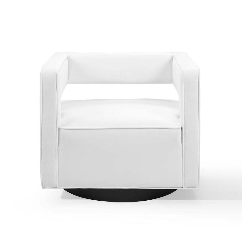 Booth Performance Velvet Performance Velvet Swivel Armchair by Modway| White