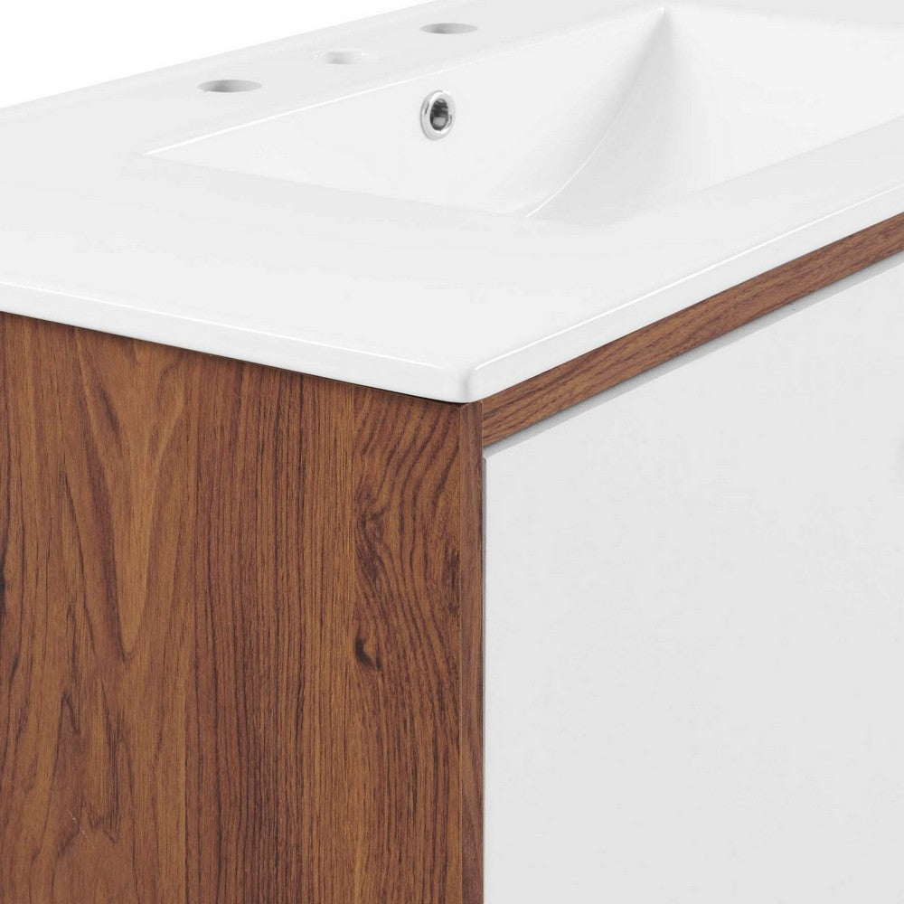 Transmit 36" Wall-Mount Bathroom Vanity by Modway| White