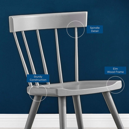 Sutter Wood Dining Side Chair by Modway| Gray