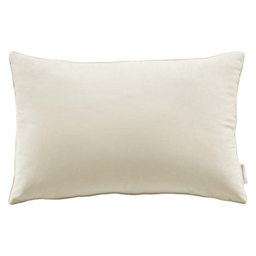 Enhance 24" Lumbar Performance Velvet Throw Pillow by Modway| White