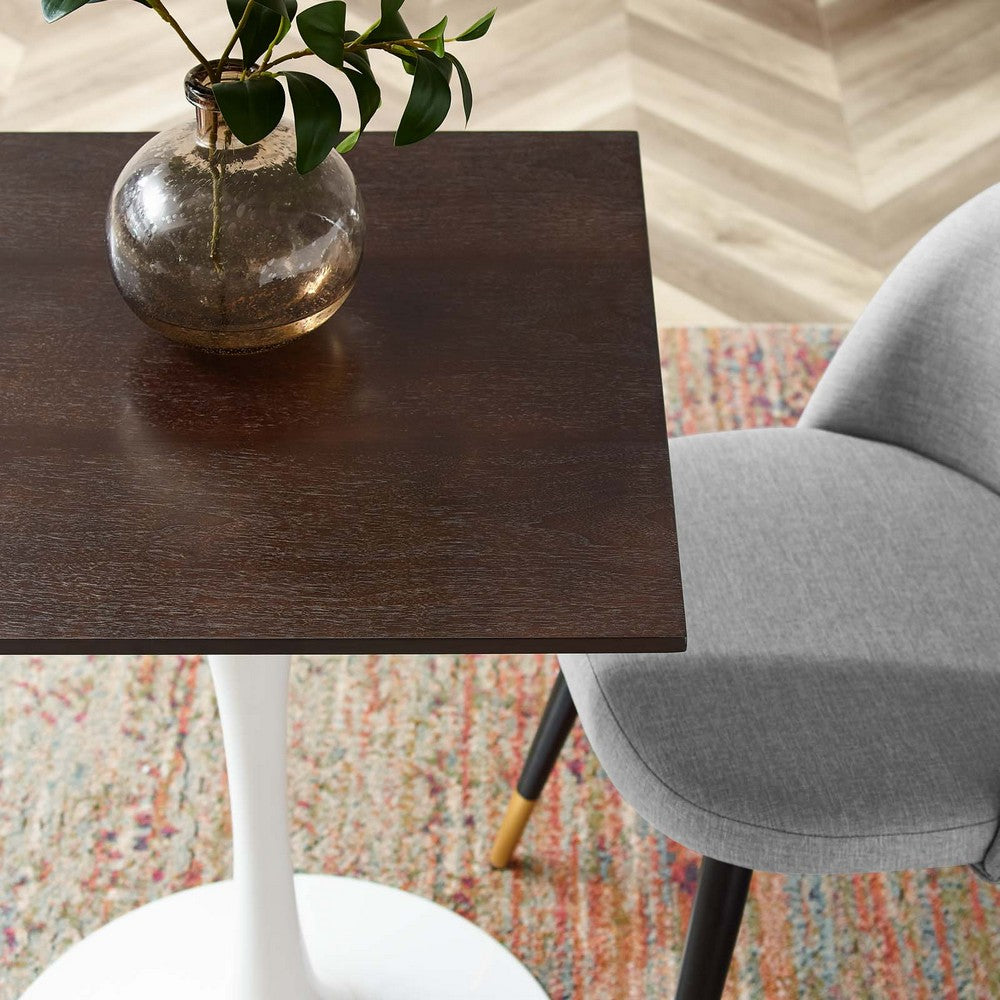 Lippa 24" Square Dining Table by Modway| Brown