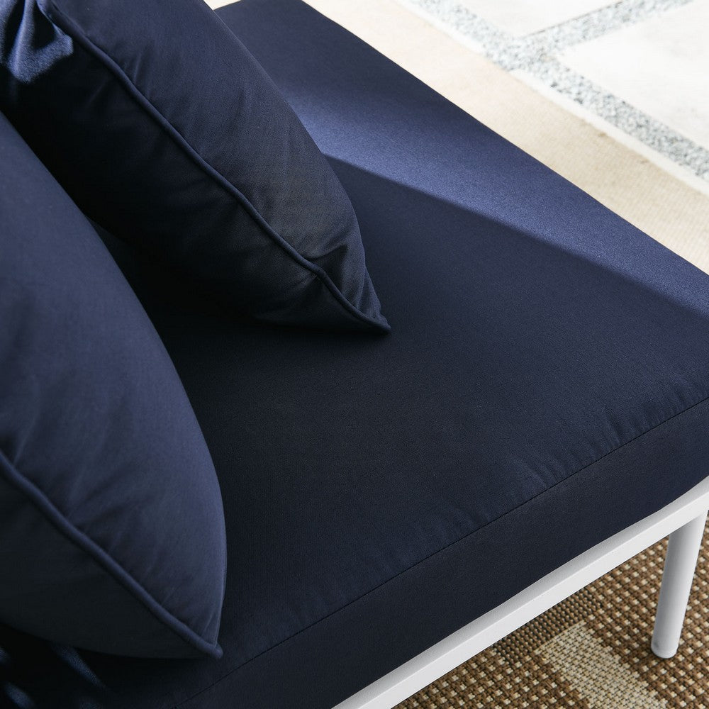 Stance Outdoor Patio Aluminum Armless Chair by Modway| Blue