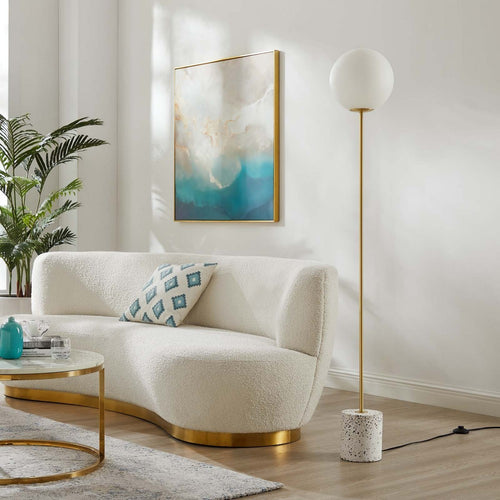 Logic Terrazzo Floor Lamp by Modway| White