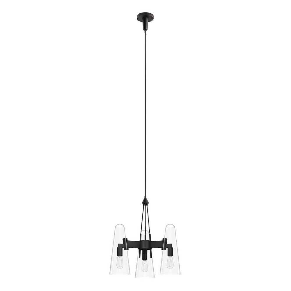 Beacon 3-Light Pendant Light by Modway| Black