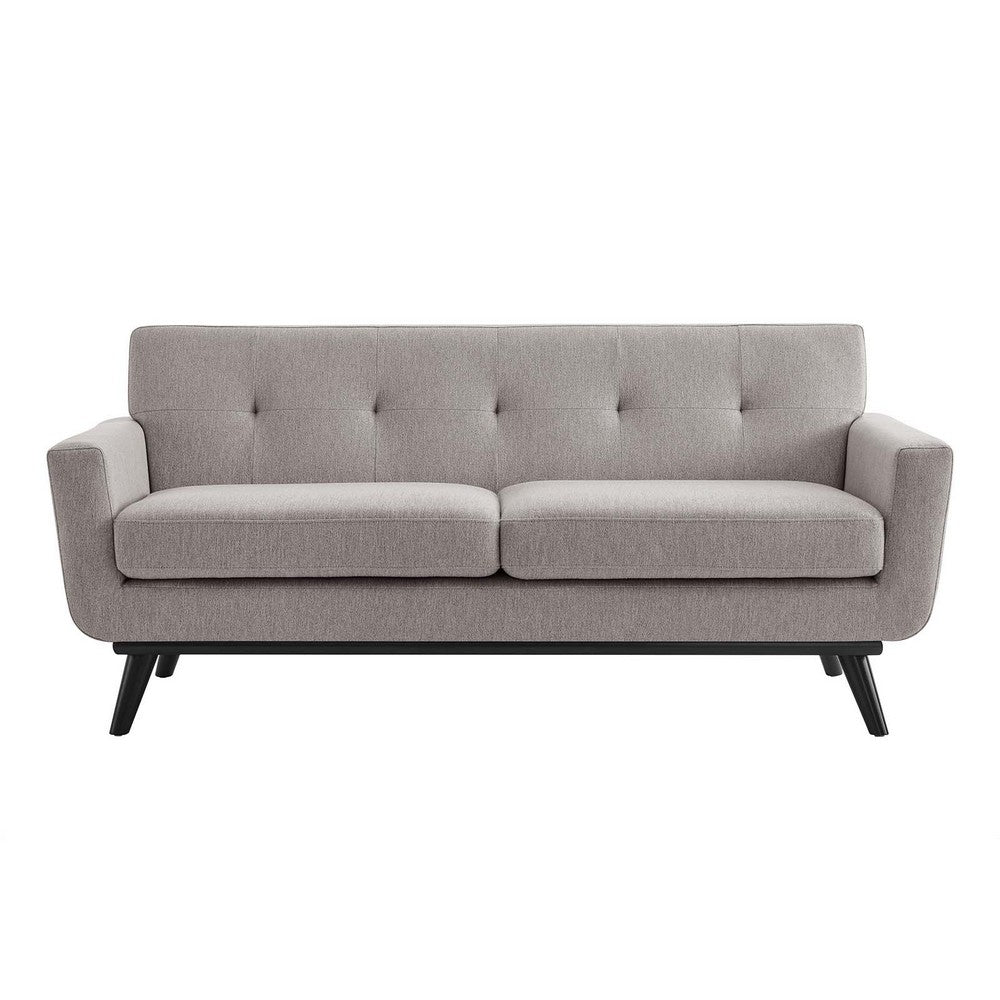 Engage Herringbone Fabric Loveseat by Modway| Gray