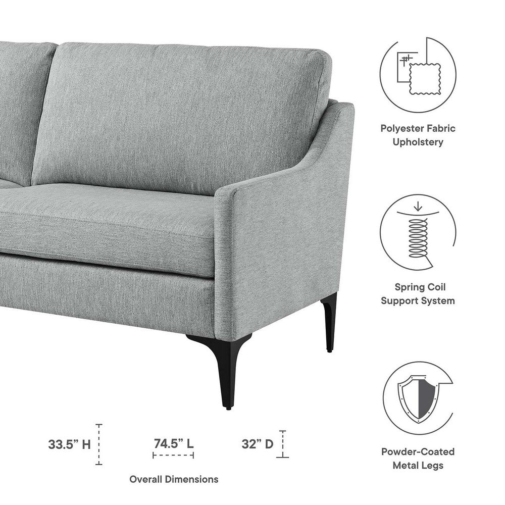 Corland Upholstered Fabric Sofa by Modway| Gray