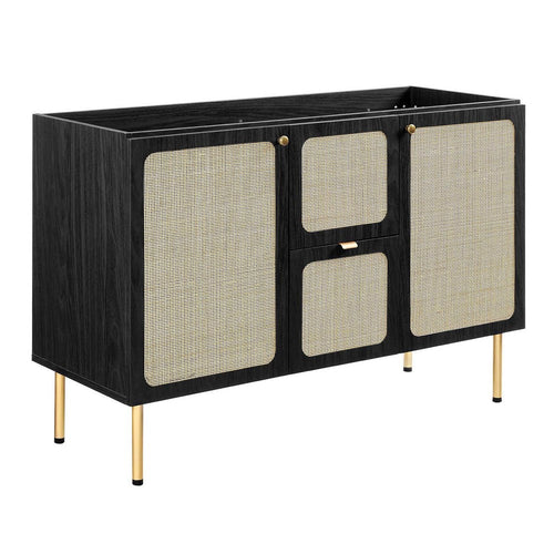Chaucer 48" Bathroom Vanity Cabinet (Sink Basin Not Included) by Modway| Black