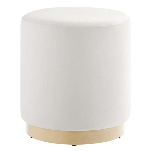 Modway 16" Round Performance Velvet Upholstered Upholstered Ottoman