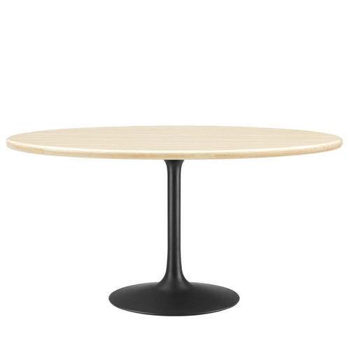 Lippa 60" Oval Faux Travertine Dining Table by Modway
