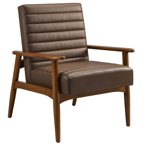Modway Jensen Accent Chair, Walnut Brown