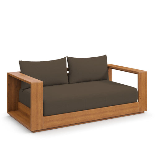 Tahoe Acacia Wood Outdoor Patio Acacia Wood Loveseat by Modway