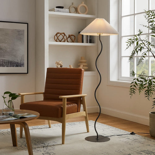 Modway Wave Squiggle Floor Lamp Black