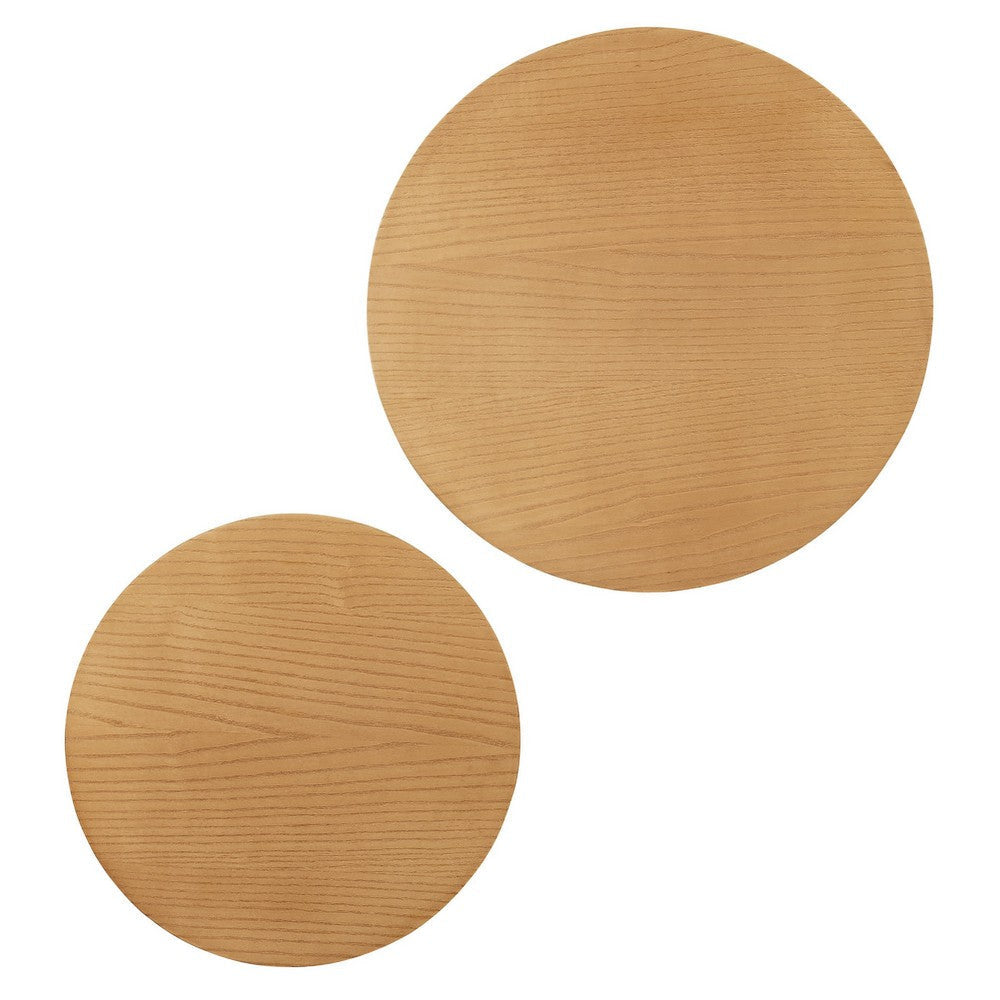 Modway Amani Round Nesting Coffee Tables Set of 2 Black MDY-EEI-6893-BLK
