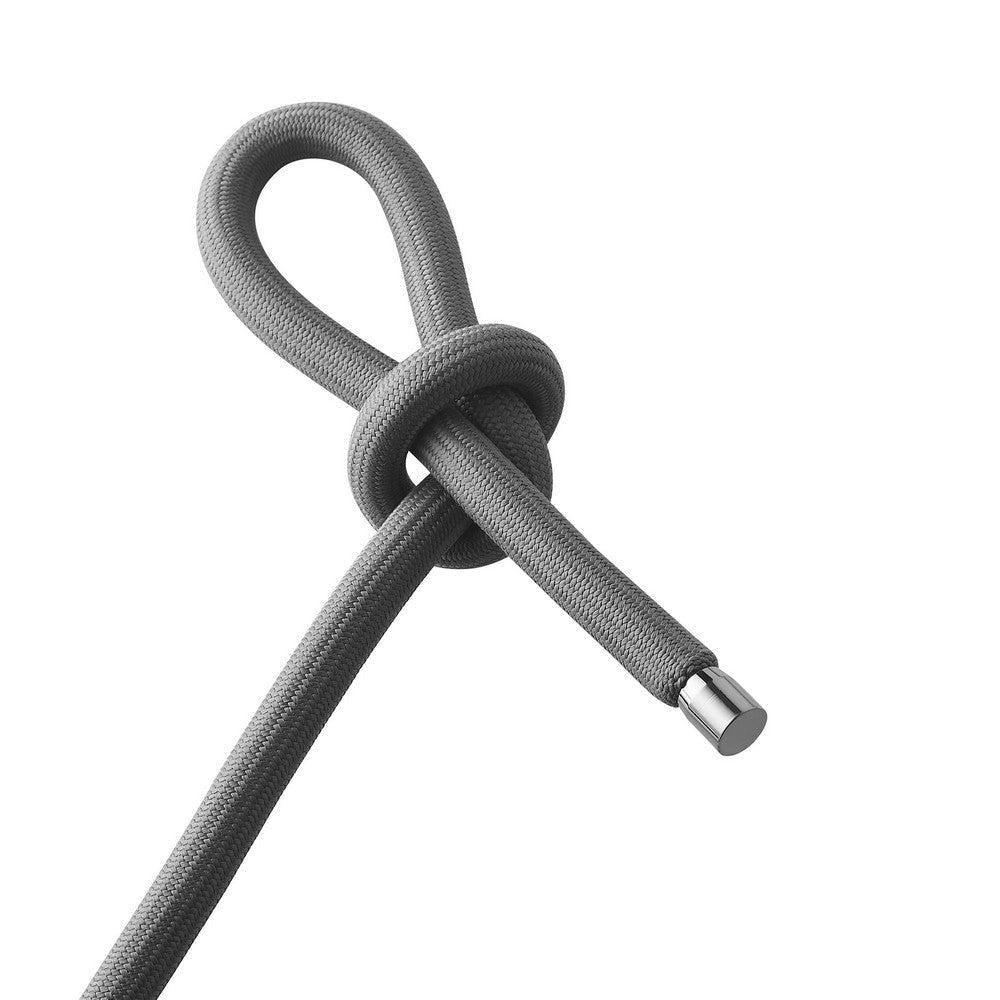 Modway Kaliah Outdoor Patio Powder-Coated Aluminum Swing Chair in Light Gray White