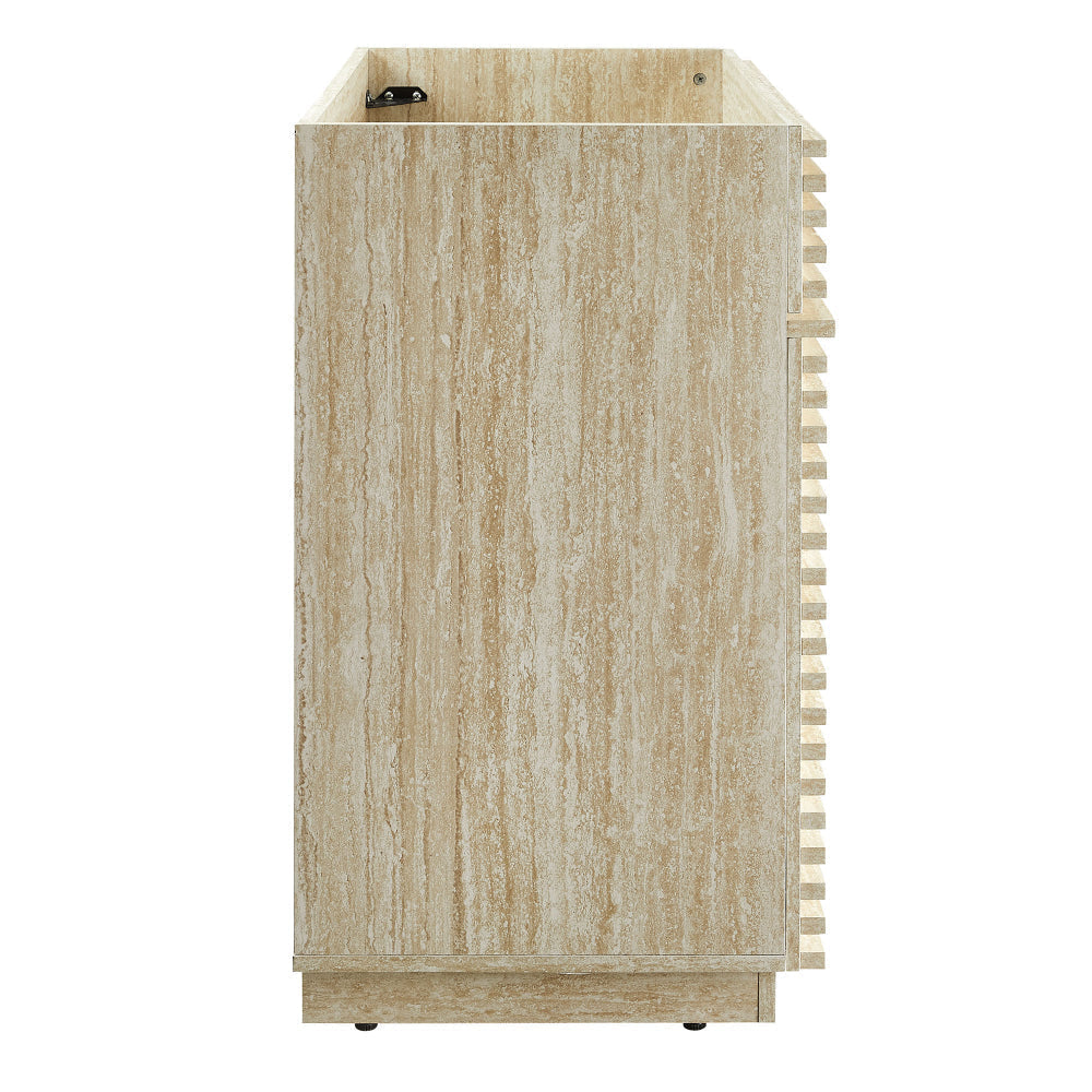 Render 36’’ Faux Travertine Bathroom Vanity Cabinet (Sink Not Included) by Modway