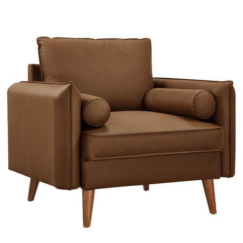 Revive Upholstered Vegan Leather Accent Armchair by Modway
