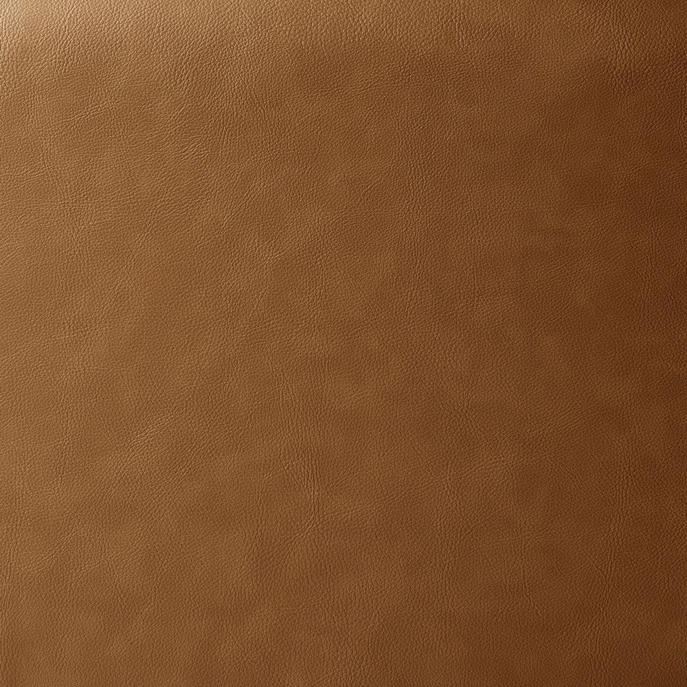 Modway Revive 59 Inch Faux Leather Loveseat in Tan – Mid Century Modern Upholstered Loveseat with Gold Legs - Small Space Sofa for Living