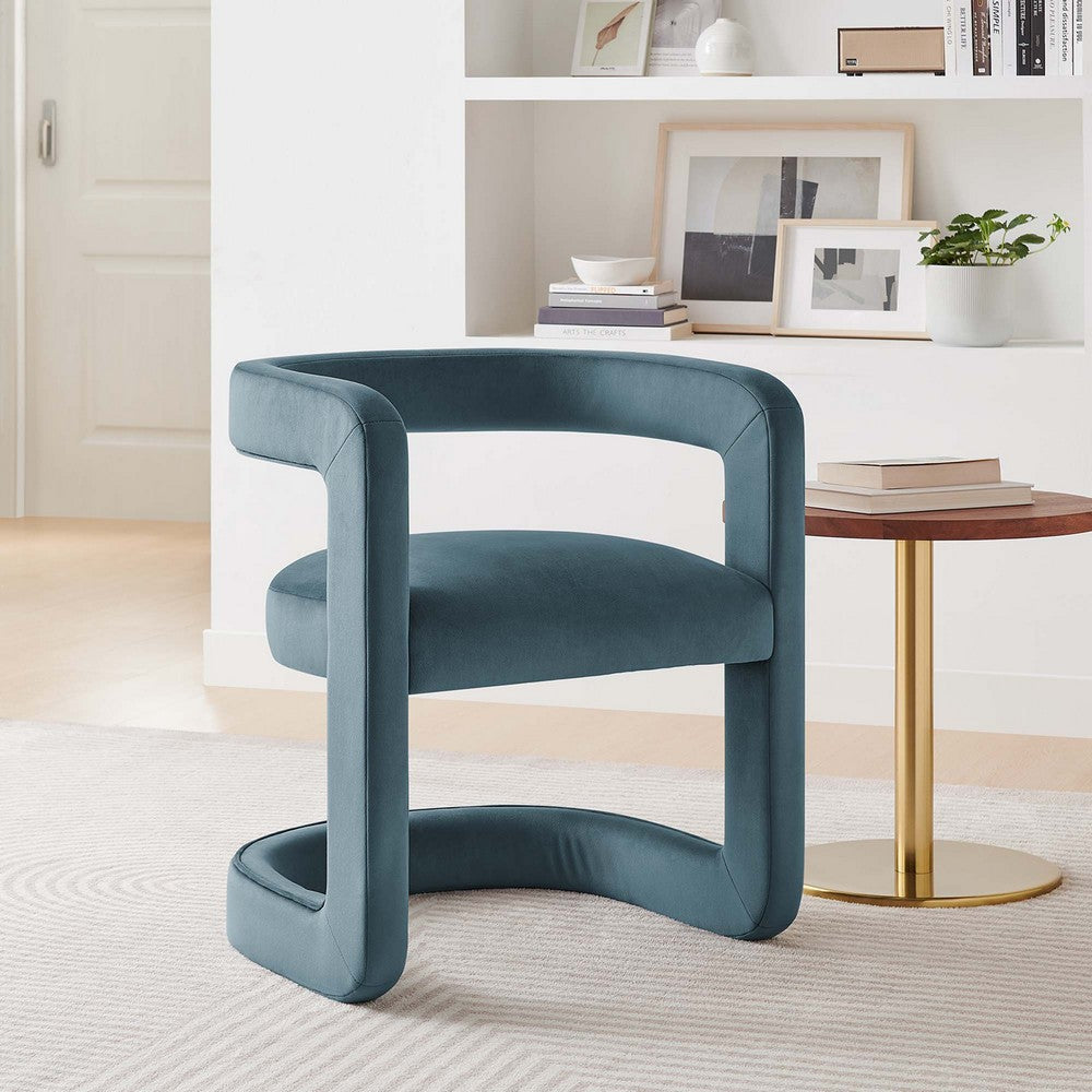 blue velvet dressing table chair Nila Teal Vanity Velvet Upholstered Stool with Solid Wooden Legs 20 in. W x 20.7 in. D x 25.7 in. H