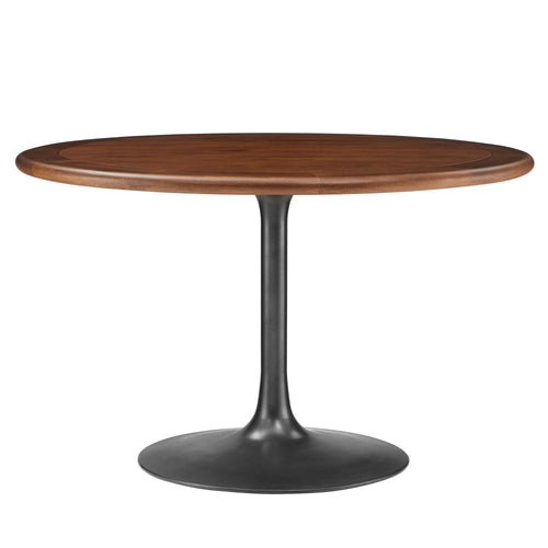 Lippa 48" Round Pedestal Solid Wood Dining Table by Modway