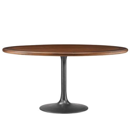 Lippa 60" Round Pedestal Solid Wood Dining Table by Modway